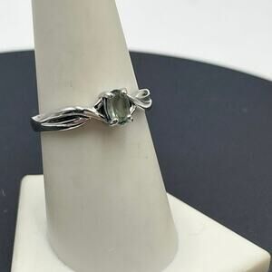Ross Simons Sterling Silver 925 Blue Topaz Leaf Design Ring‎ Size 8.25, 3.83g